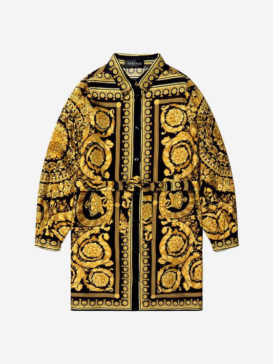 Versace 女童巴洛克印花衬衫裙