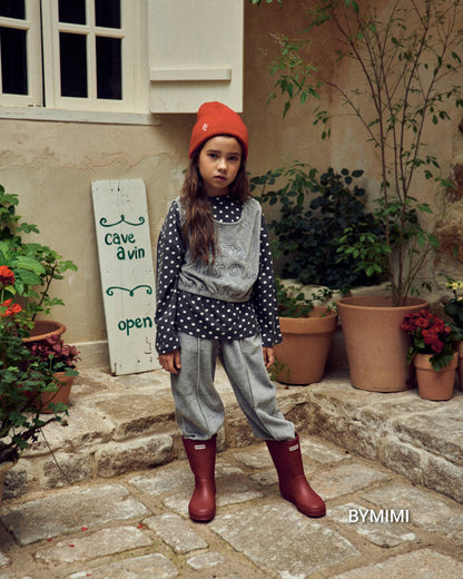 女童灰色棉长裤