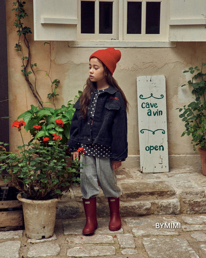 女童灰色棉长裤