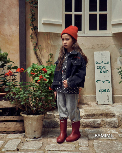 女童灰色棉长裤