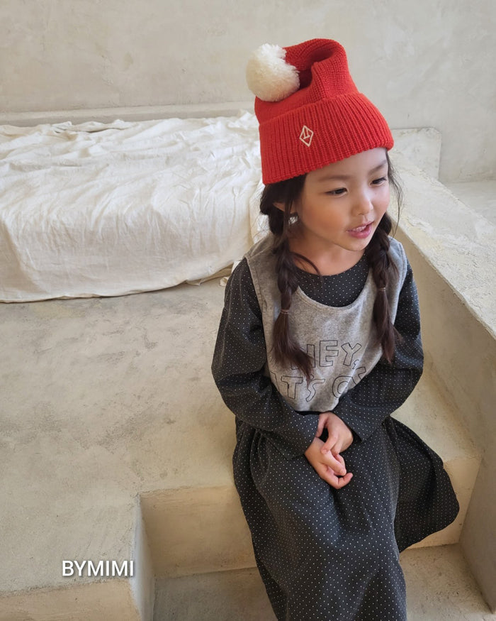 女童灰色Logo背心