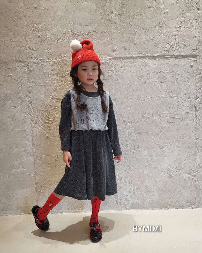 女童灰色Logo背心