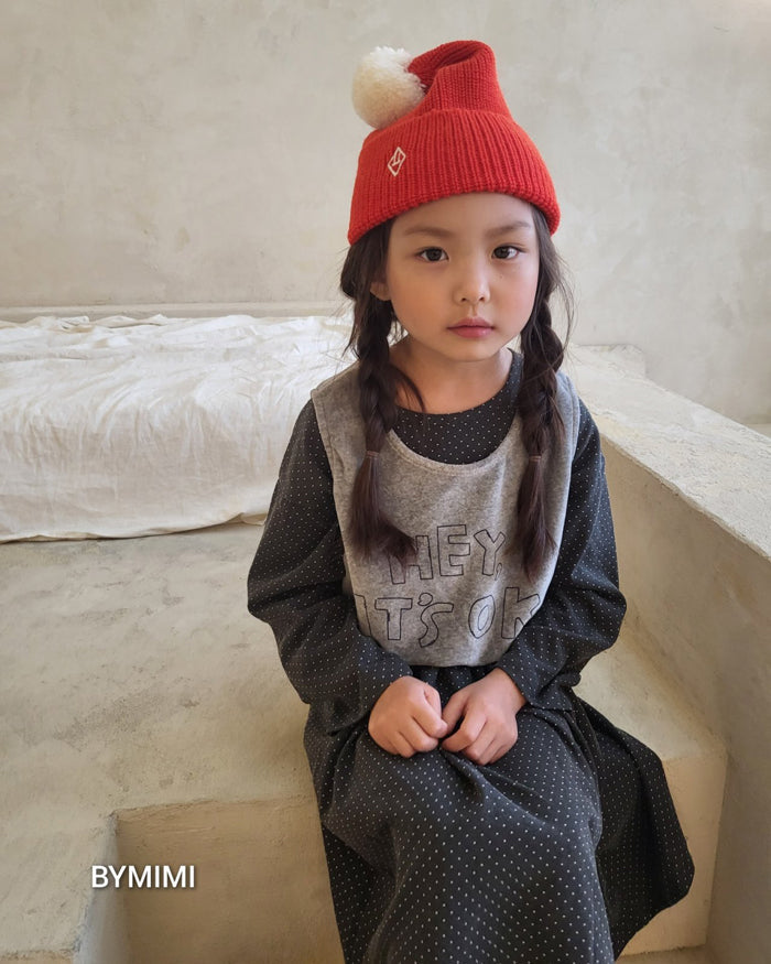 女童灰色Logo背心