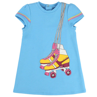 Baby Girls Blue Roller Skates Dress