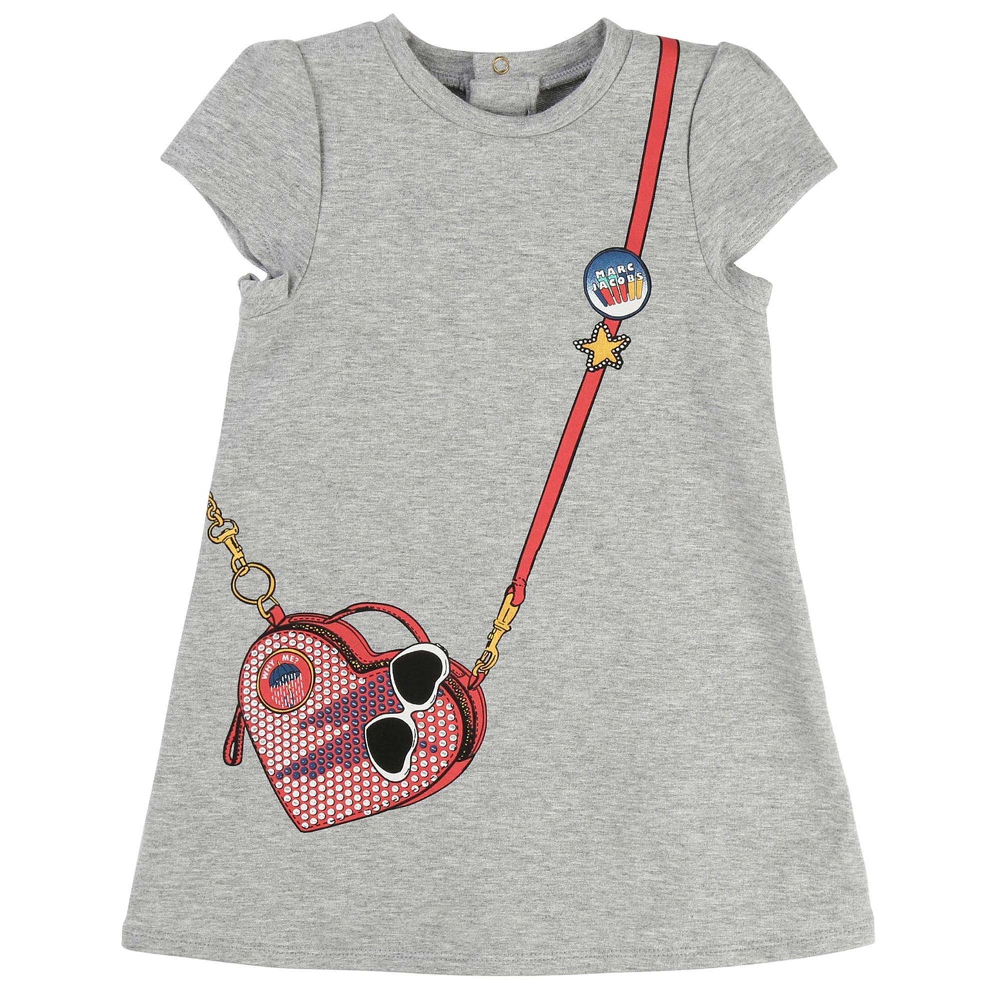 Baby Girls Grey Bag Printed Dress