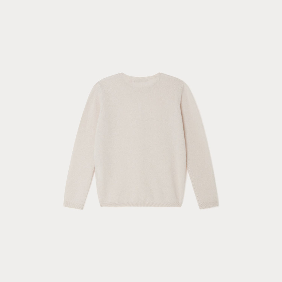 女童白色Logo羊绒毛衣