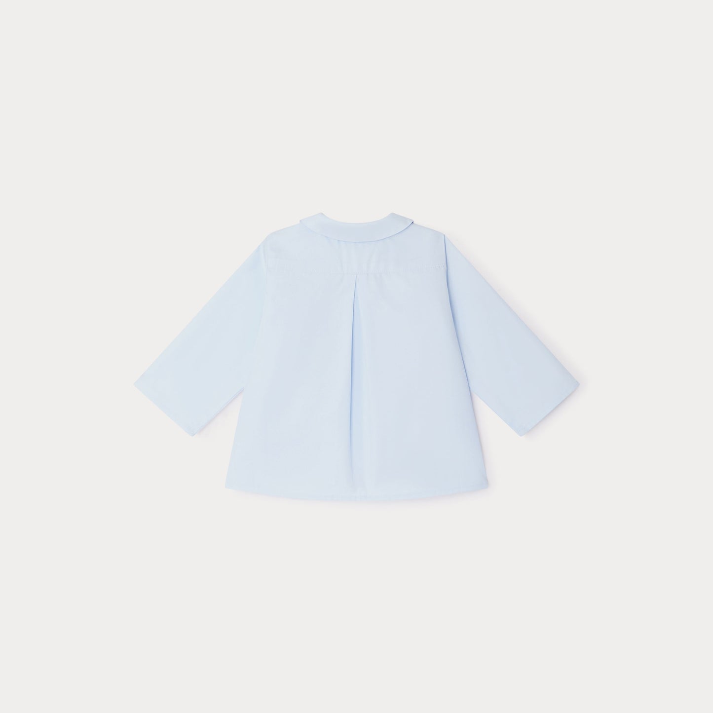 婴儿蓝色棉衬衫