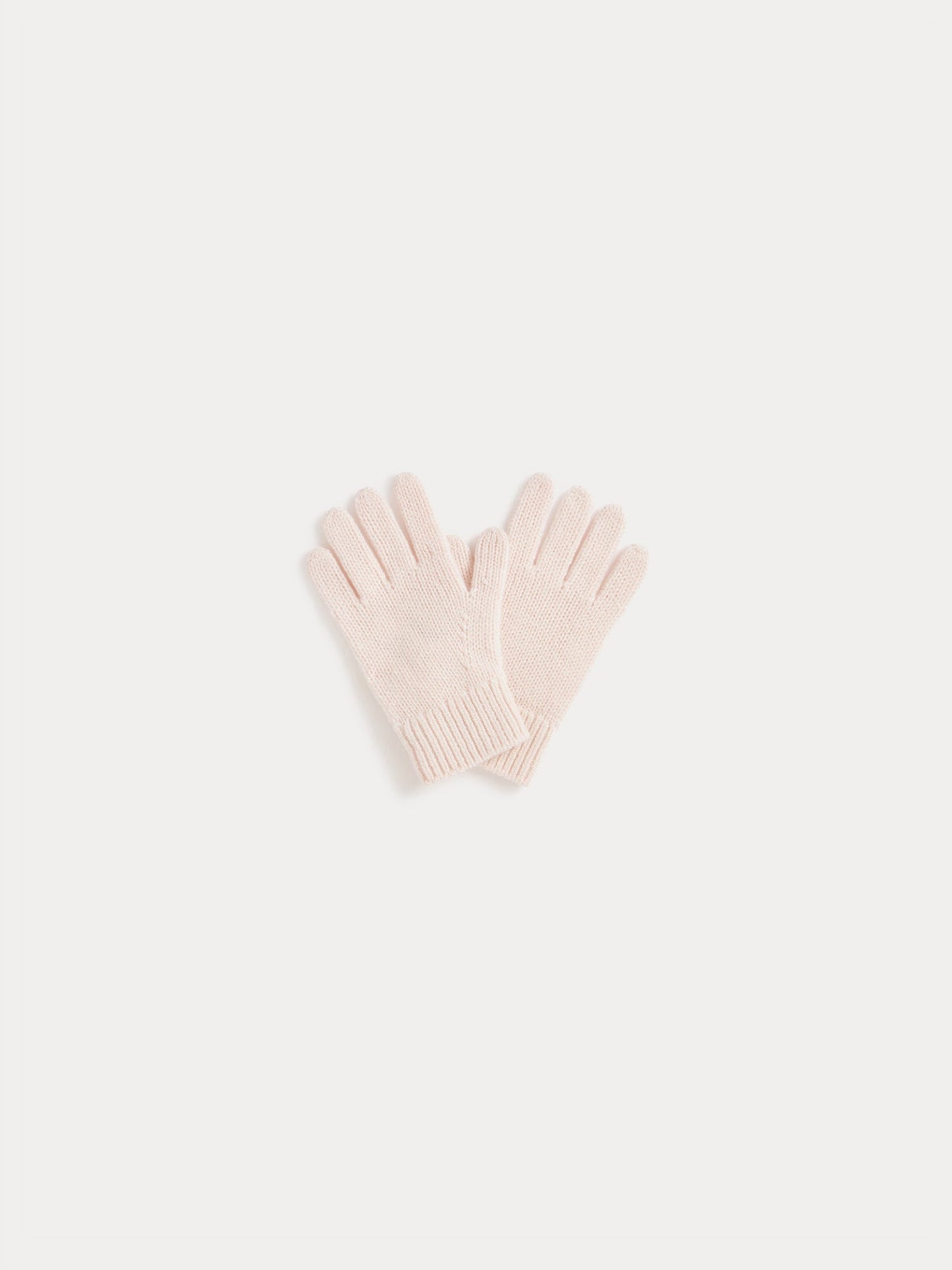 女童浅粉色羊绒手套