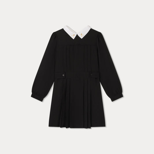 女童黑色Logo连衣裙