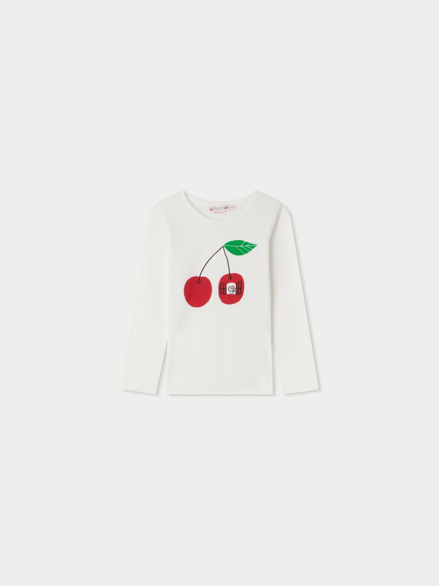 女童白色Logo棉T恤