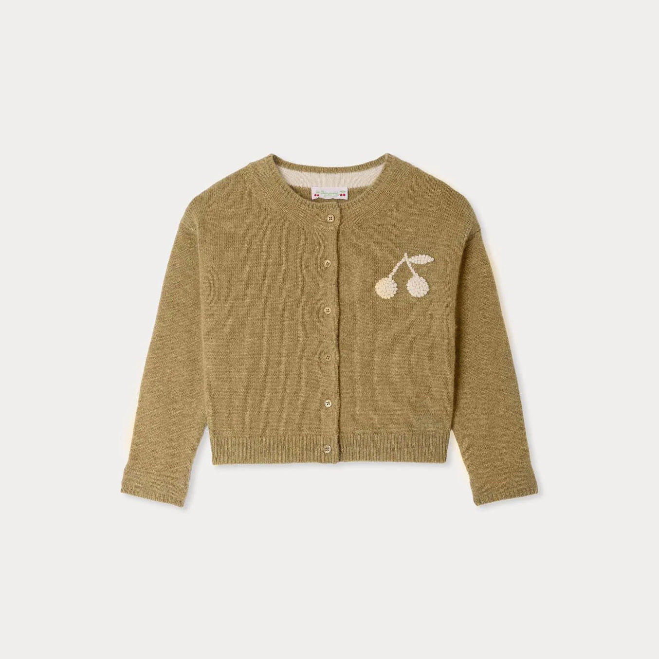 女童浅棕色羊绒开衫