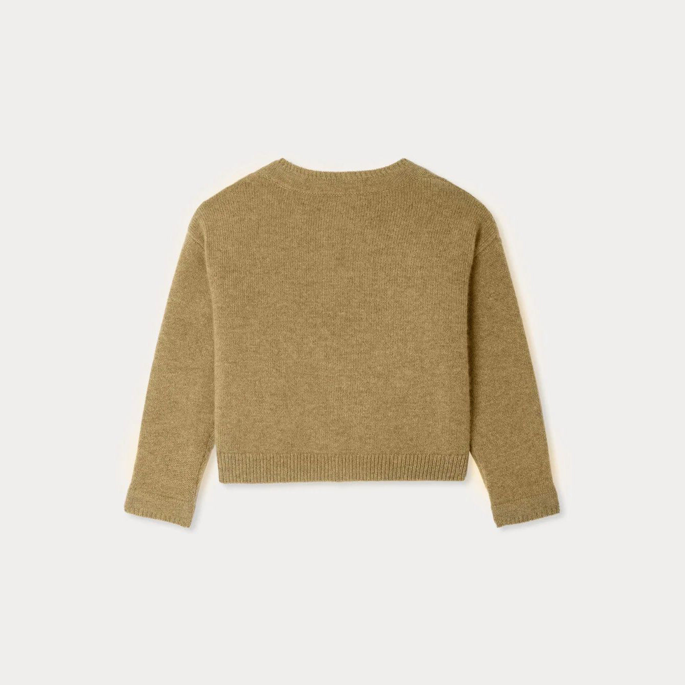 女童浅棕色羊绒开衫