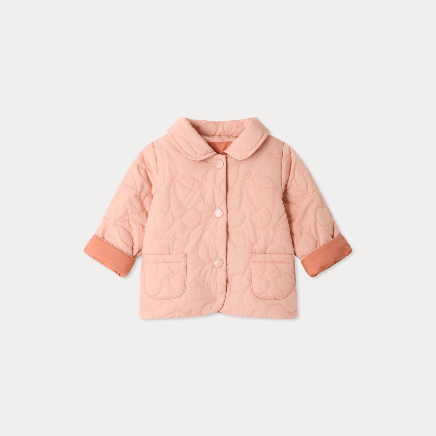 女婴粉色双面棉服