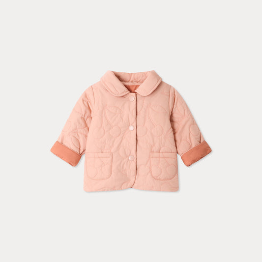 女婴粉色双面棉服