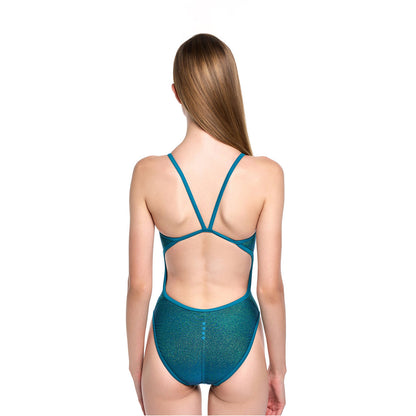 女士深绿色专业泳衣