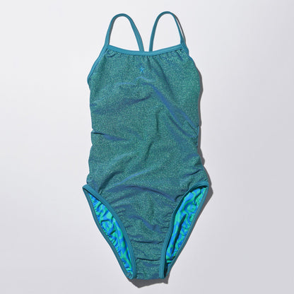 女士深绿色专业泳衣