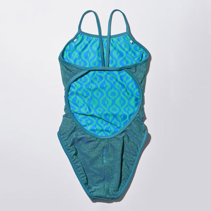 女士深绿色专业泳衣