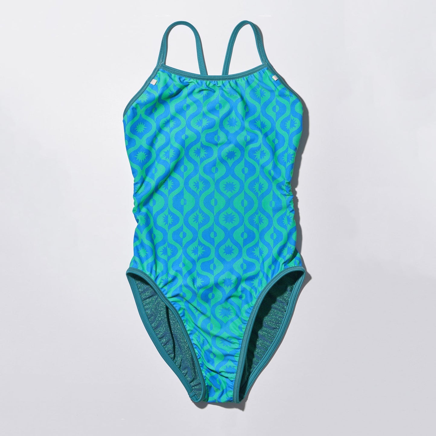 女士深绿色专业泳衣