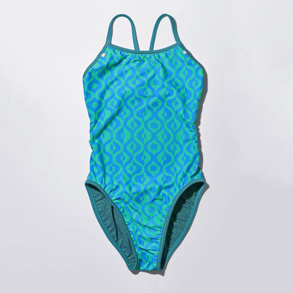 女士深绿色专业泳衣