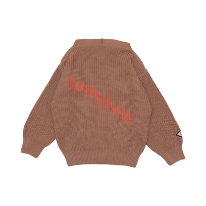 女童焦糖色棉开衫