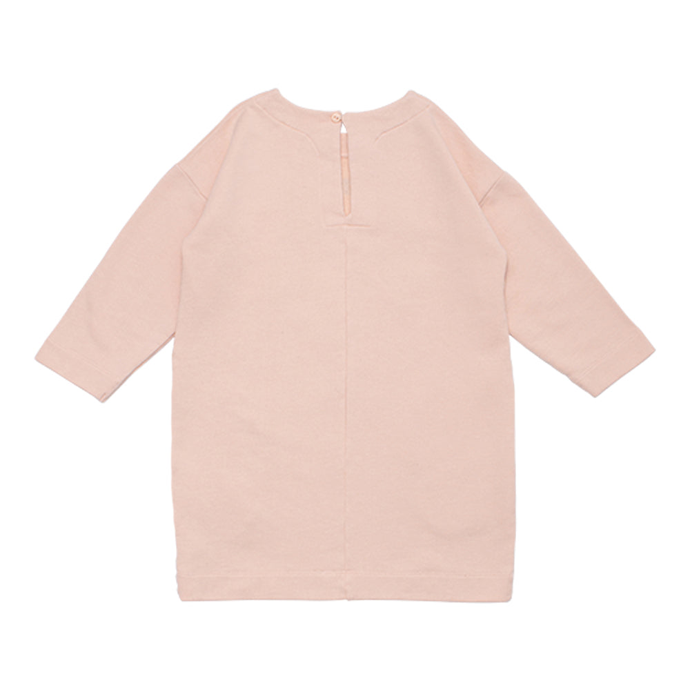 女童粉色Logo棉连衣裙