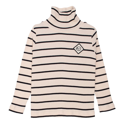 儿童白色条纹棉上衣