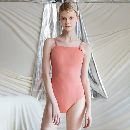 女士珊瑚粉色专业泳衣