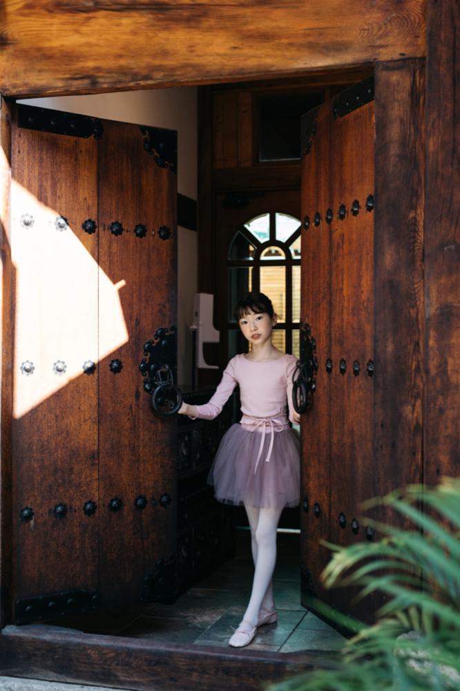 女童粉色芭蕾舞套装