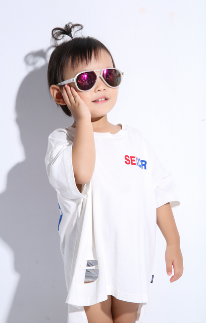 'Rocky'水晶白太阳镜