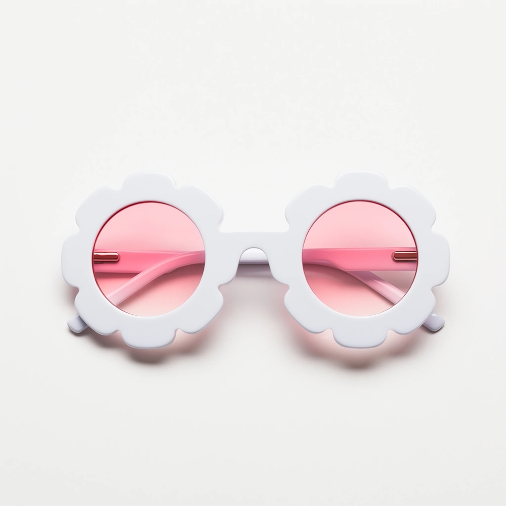 'Pixie'润玉亮白色太阳镜