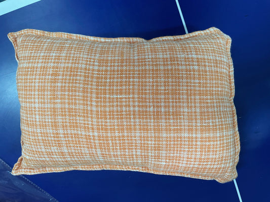 焦糖色格子枕头(30*20cm）