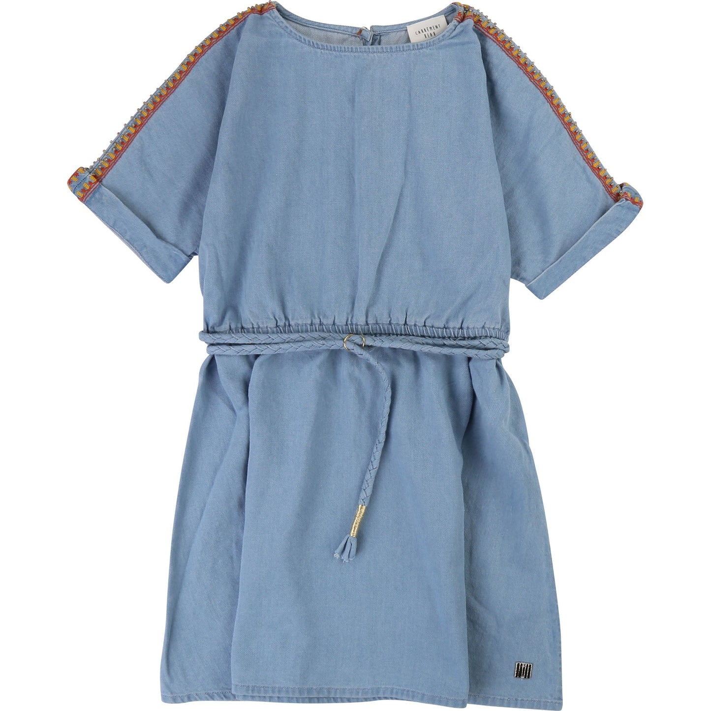 Girls Light Blue Cotton Dress