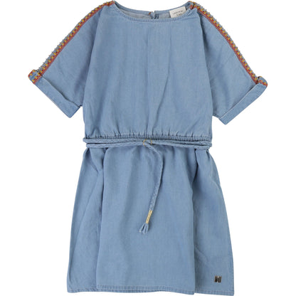 Girls Light Blue Cotton Dress