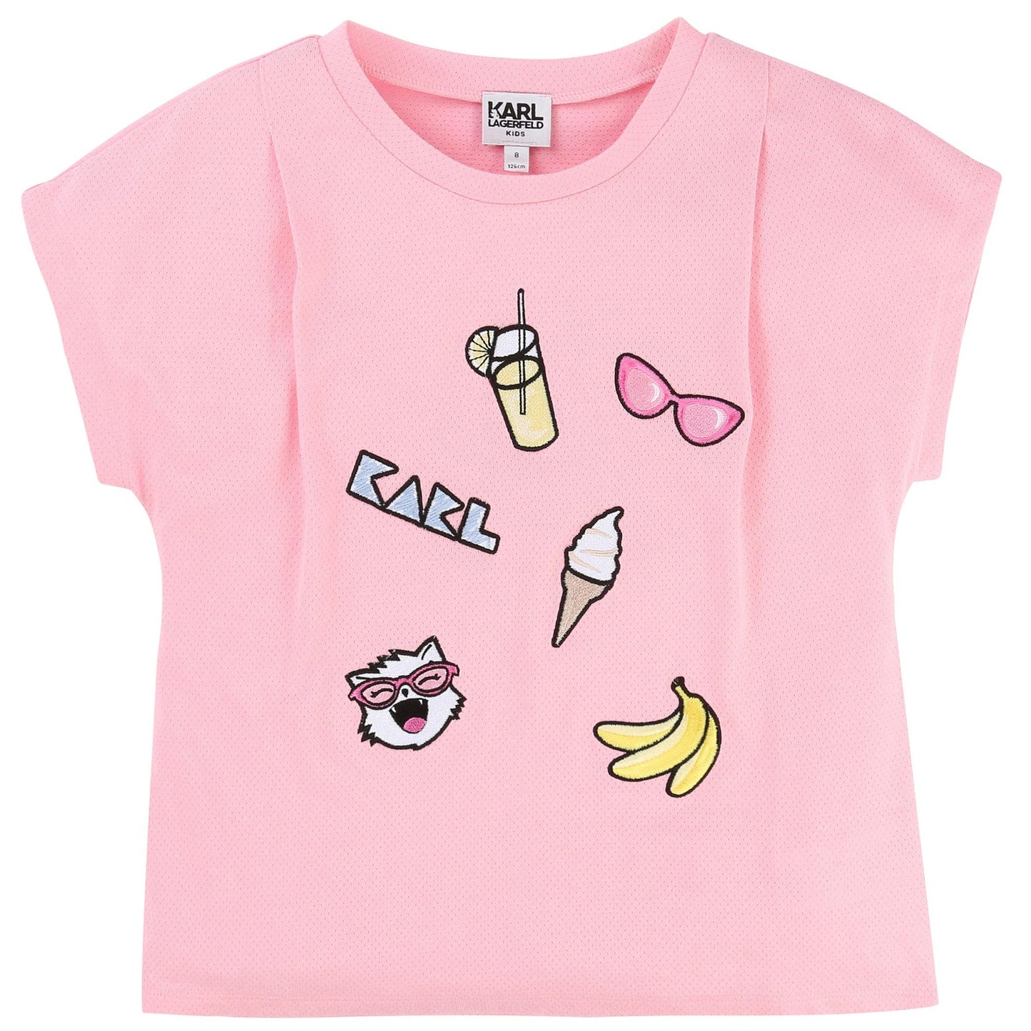 Girls Light Pink Cotton Jersey T-shirt