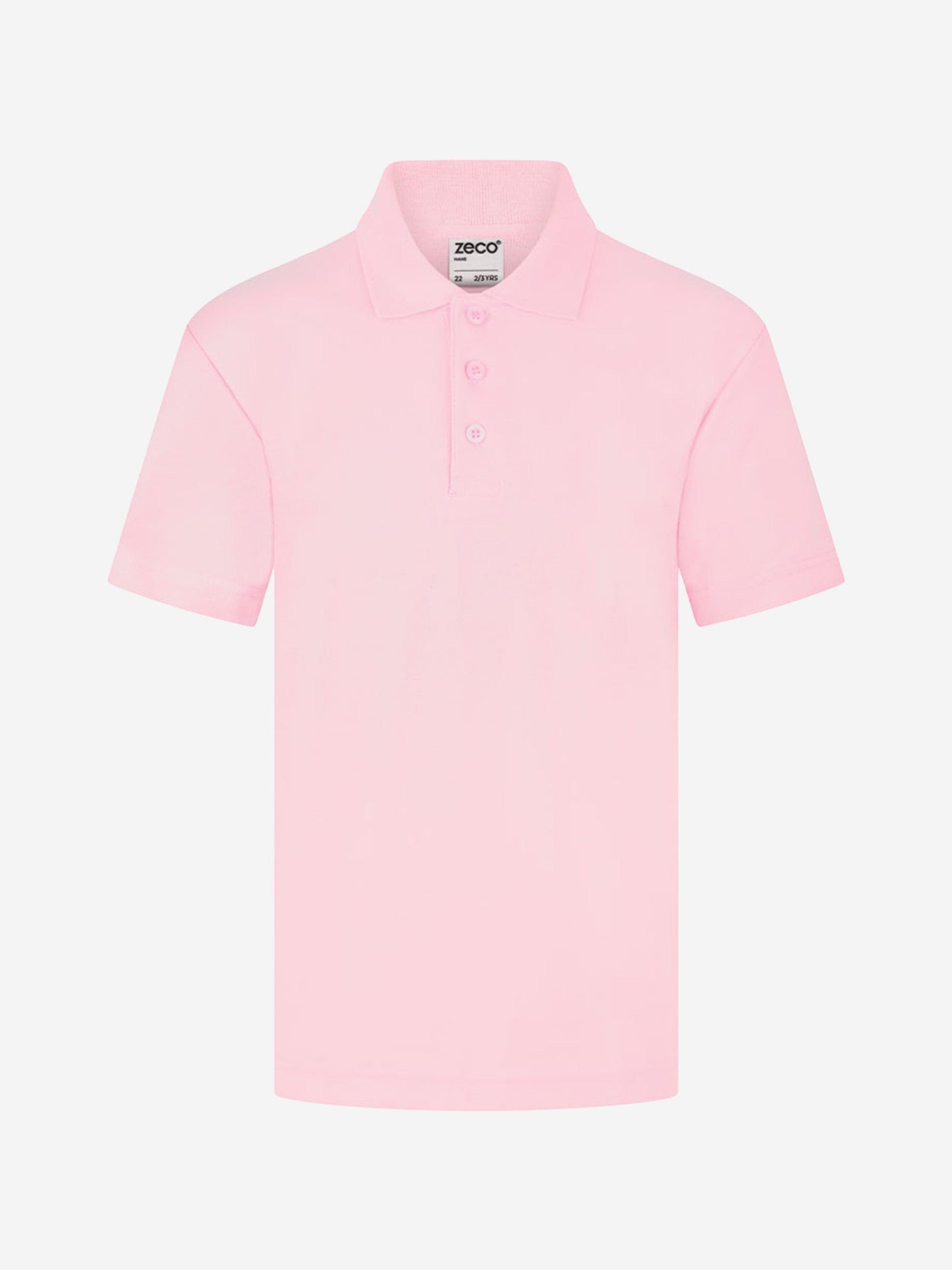 Zeco 儿童粉色校园 Polo 衫