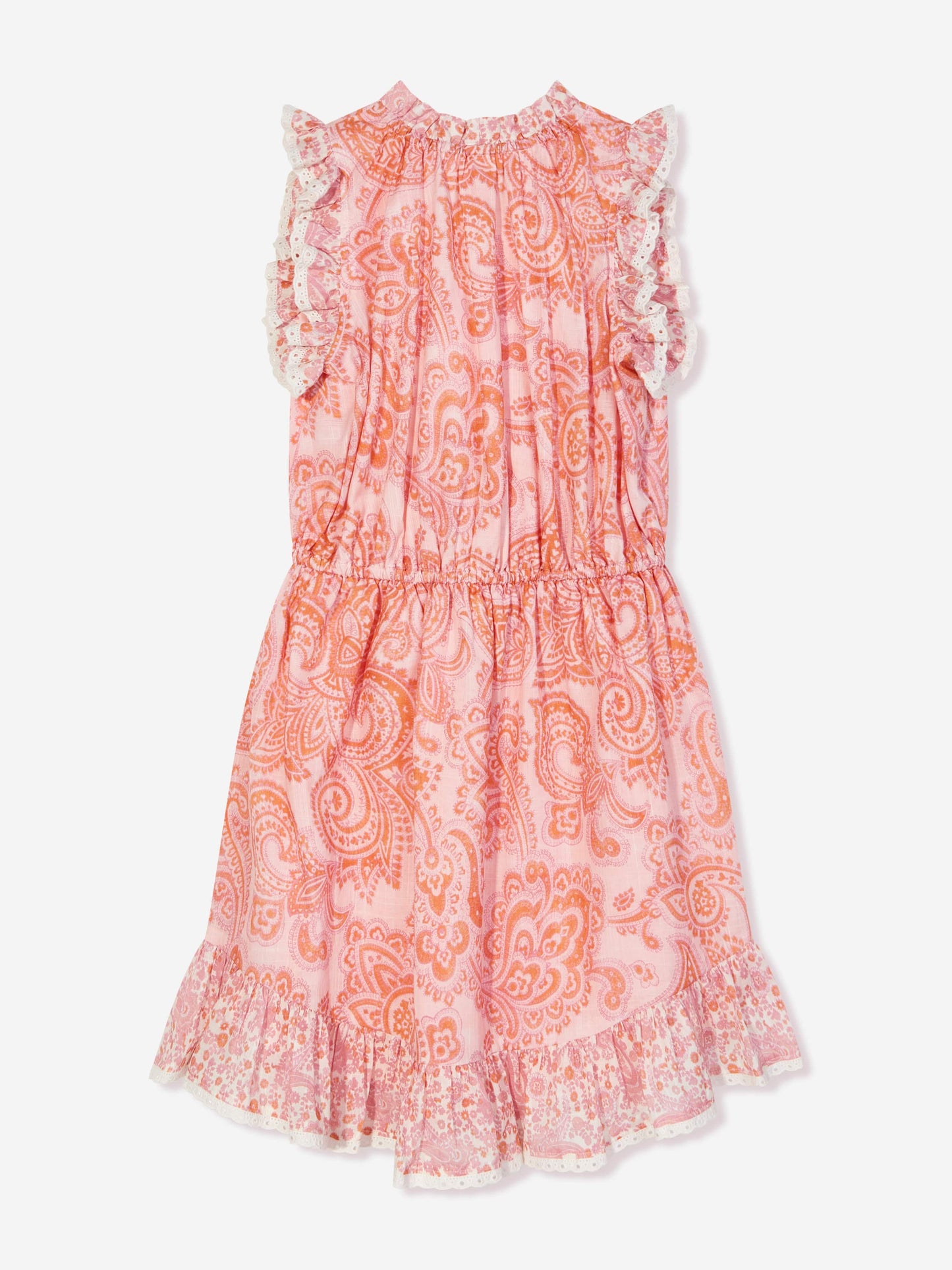 Zimmermann 女童 Paisley Ottie 翻领连衣裙（粉色）