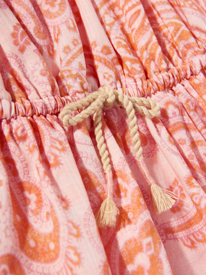 Zimmermann 女童 Paisley Ottie 翻领连衣裙（粉色）