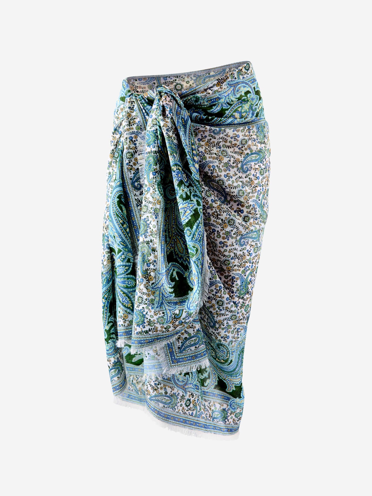 Zimmermann 女童佩斯利印花沙滩巾（绿色）
