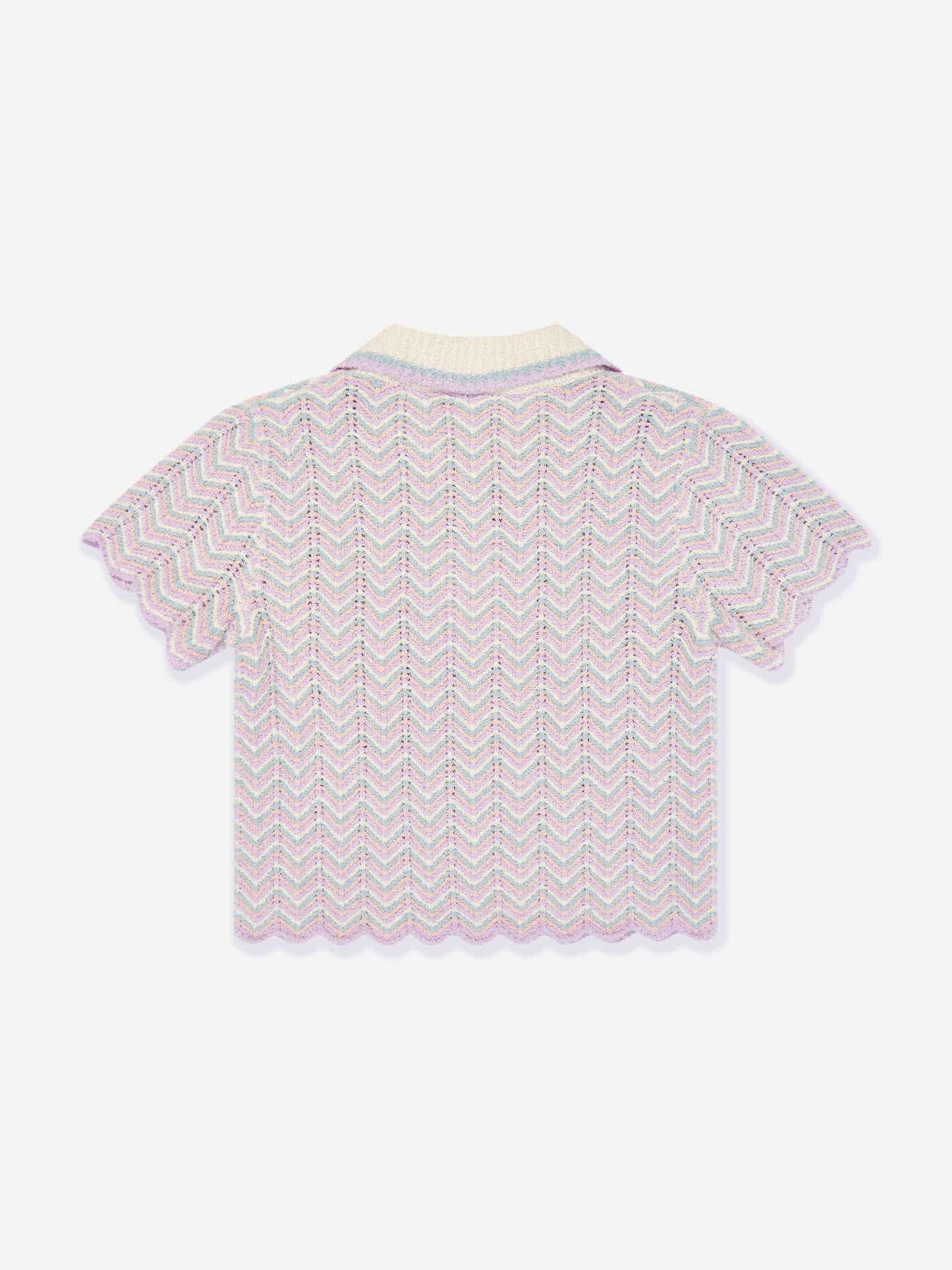 Zimmermann 女童 Halliday 纹理针织 Polo 衫（多色）