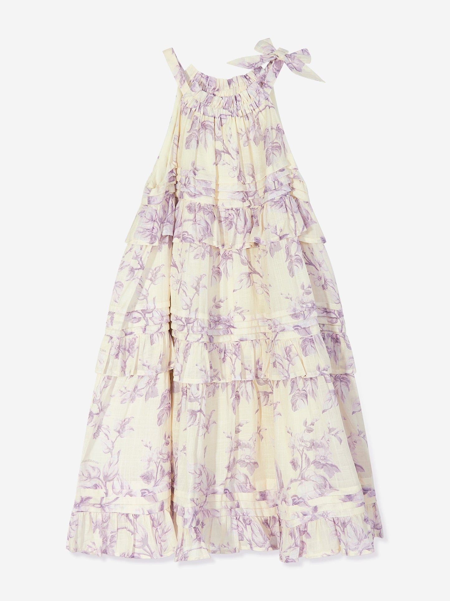 Zimmermann 女童花卉 Halliday 秋千裙（黄色）