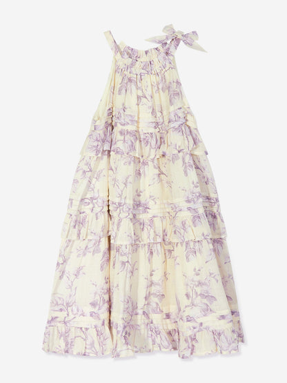 Zimmermann 女童花卉 Halliday 秋千裙（黄色）