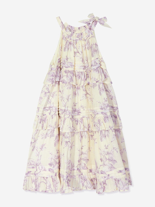 Zimmermann 女童花卉 Halliday 秋千裙（黄色）