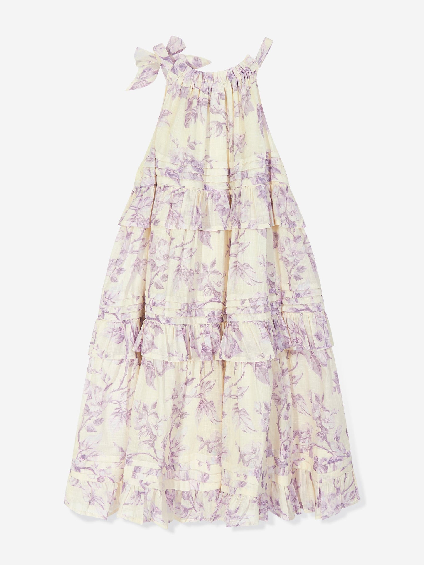 Zimmermann 女童花卉 Halliday 秋千裙（黄色）