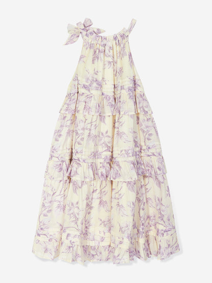 Zimmermann 女童花卉 Halliday 秋千裙（黄色）