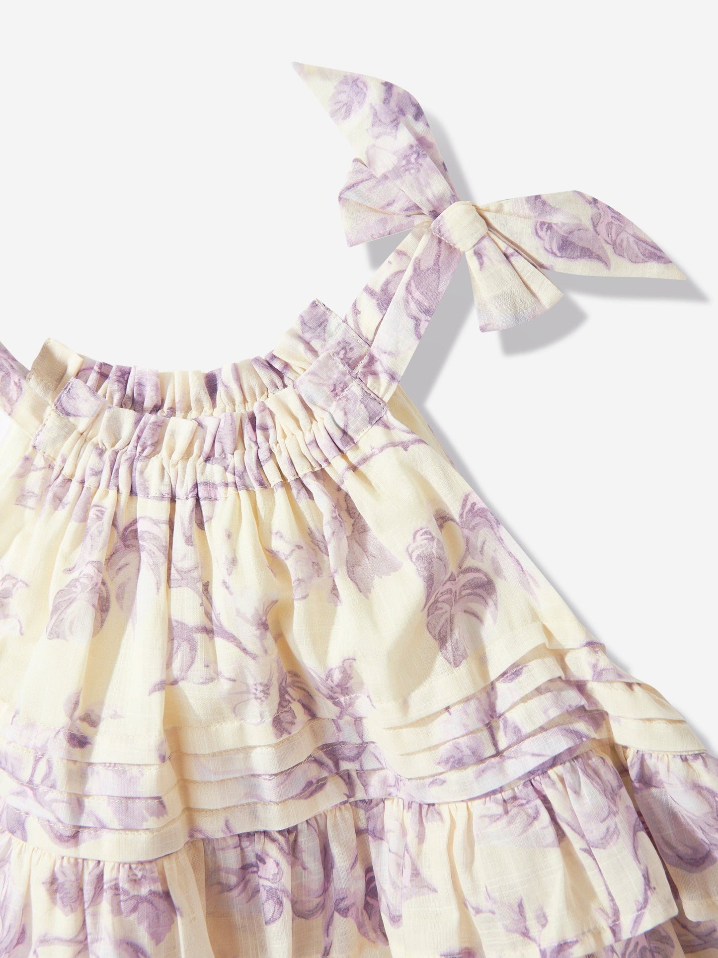 Zimmermann 女童花卉 Halliday 秋千裙（黄色）