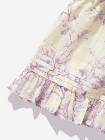 Zimmermann 女童花卉 Halliday 秋千裙（黄色）
