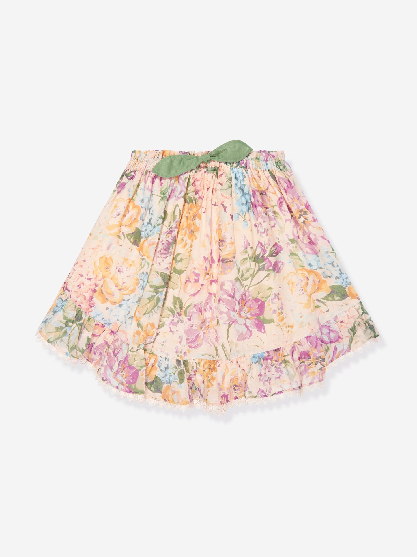 Zimmermann 女童花卉 Halliday 翻领半身裙（多色）