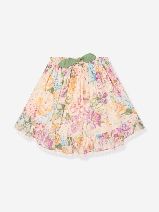 Zimmermann 女童花卉 Halliday 翻领半身裙（多色）