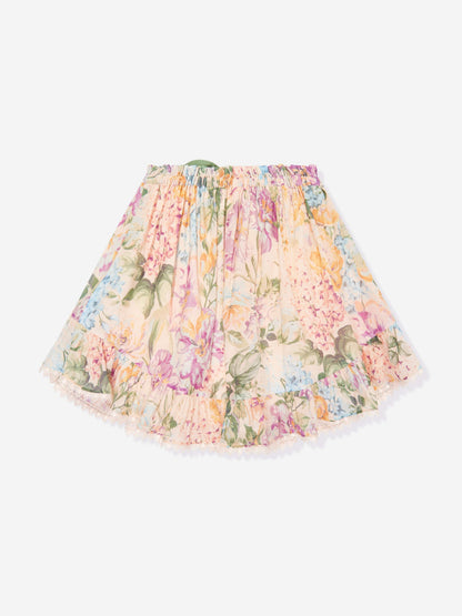 Zimmermann 女童花卉 Halliday 翻领半身裙（多色）