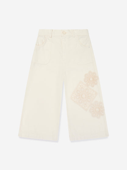 Zimmermann 女童 Halliday 象牙色牛仔裤